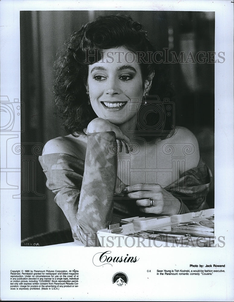 1989 Press Photo Sean Young American Actress Cousins Comedy Movie Film- Historic Images