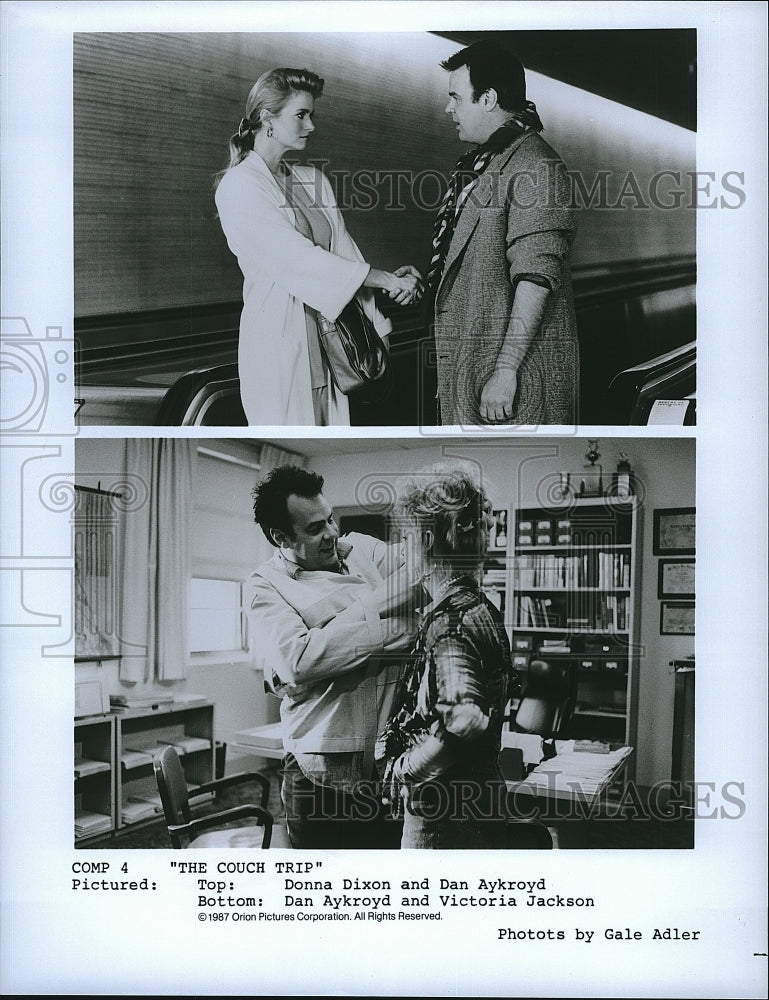 1987 Press Photo Actress Donna Dixon &amp; Dan Aykroyd in &quot;The Couch Trip&quot;- Historic Images