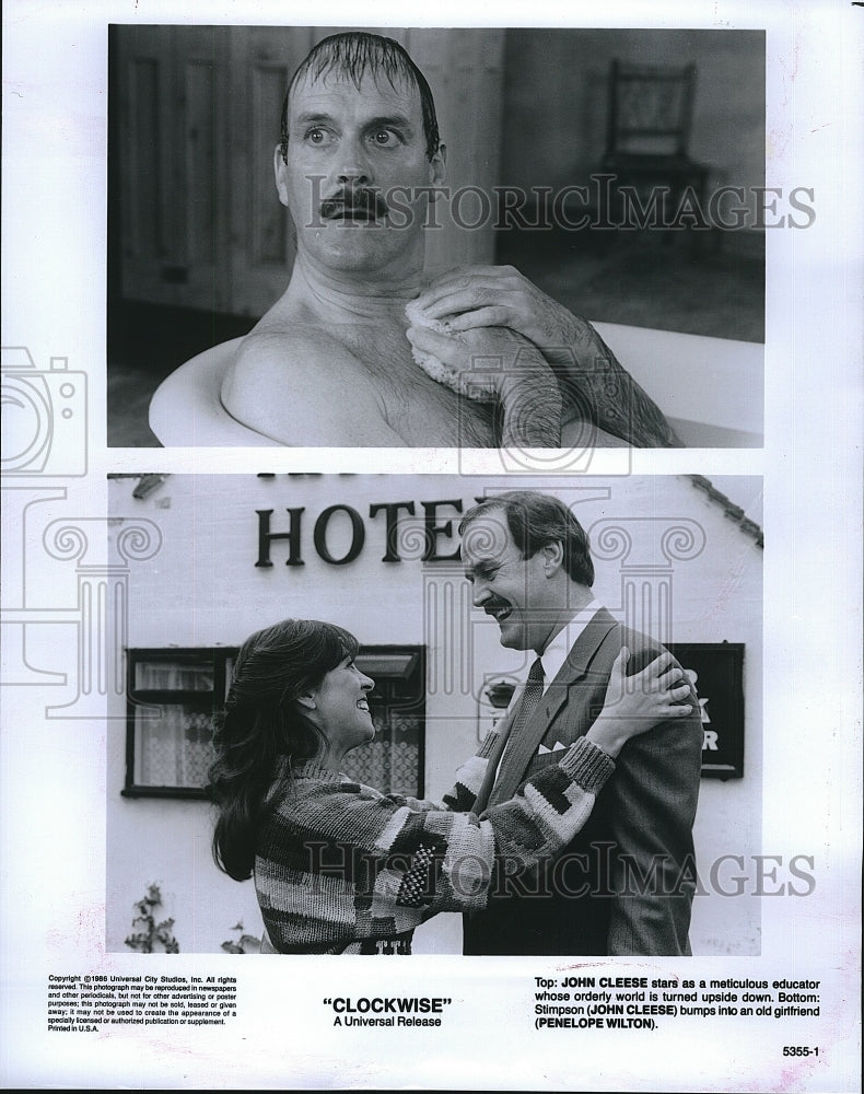 1986 Press Photo Actor John Cleese in &quot;Clockwise&quot;- Historic Images