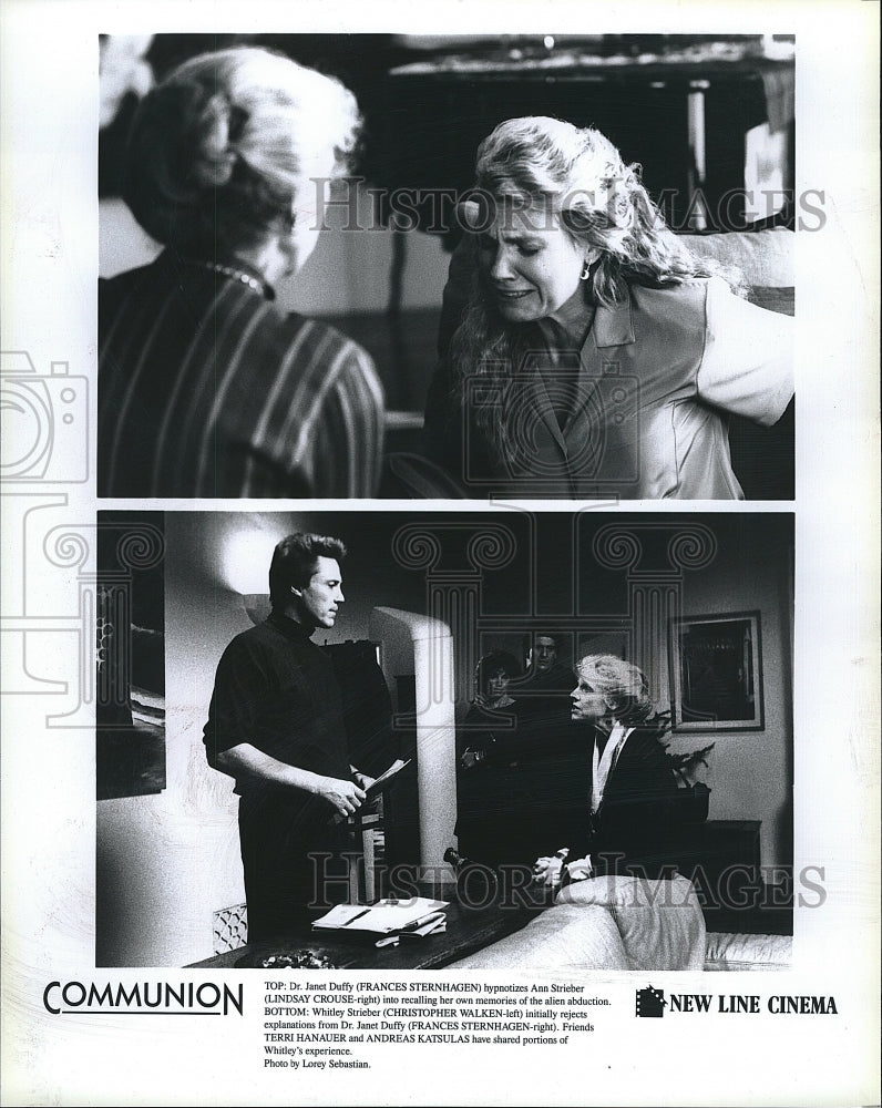 1989 Press Photo Actress Frances Sternhagen in &quot;Communion&quot;- Historic Images