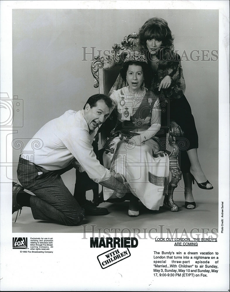 1989 Press Photo Ed O&#39;Neill and katie Sagal in Married With Children- Historic Images