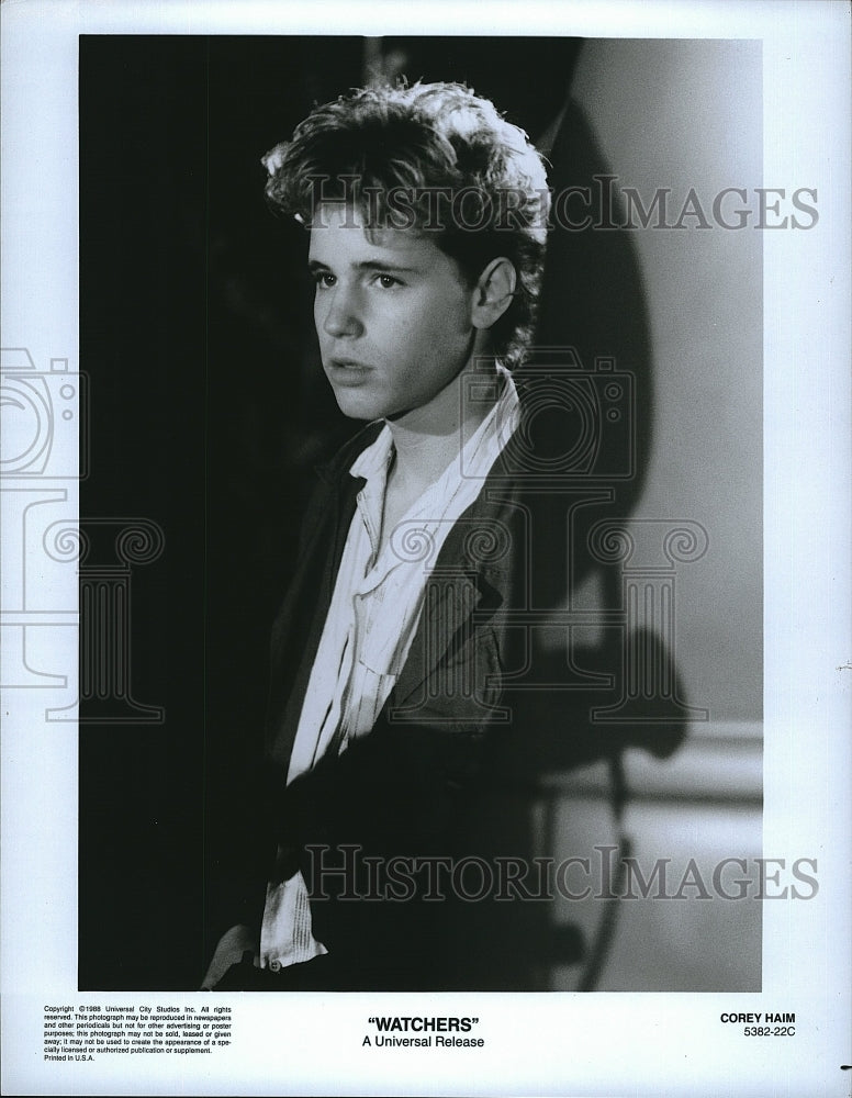 1988 Press Photo Corey Haim American Actor Watchers Horror Movie FIlm- Historic Images