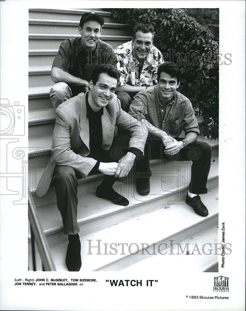 1993 Press Photo John McGinley Actor Tom Sizemore Jon Tenney Peter Gallagher- Historic Images