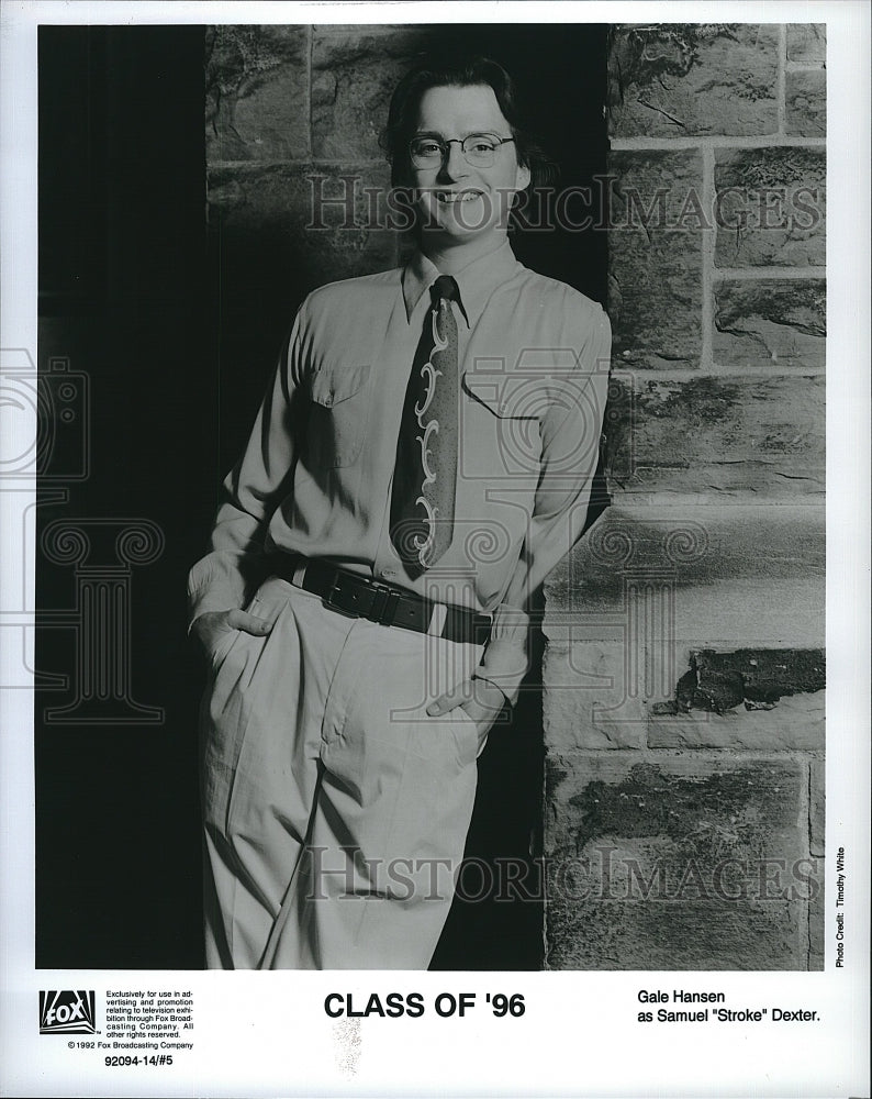 1992 Press Photo Gale Hansen American Actor Class of 96 TV Television Show - Historic Images