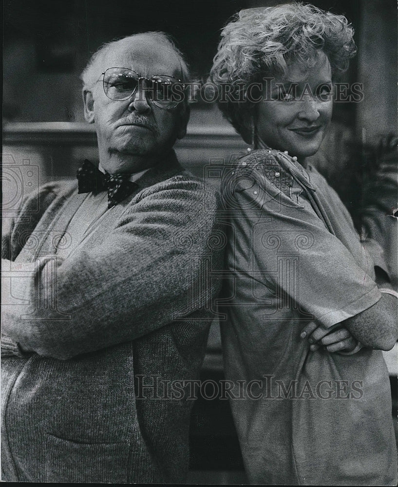 Press Photo Barnard Hughes &amp; Christine Ebersole star in &quot;The Cavanaughs&quot; - Historic Images