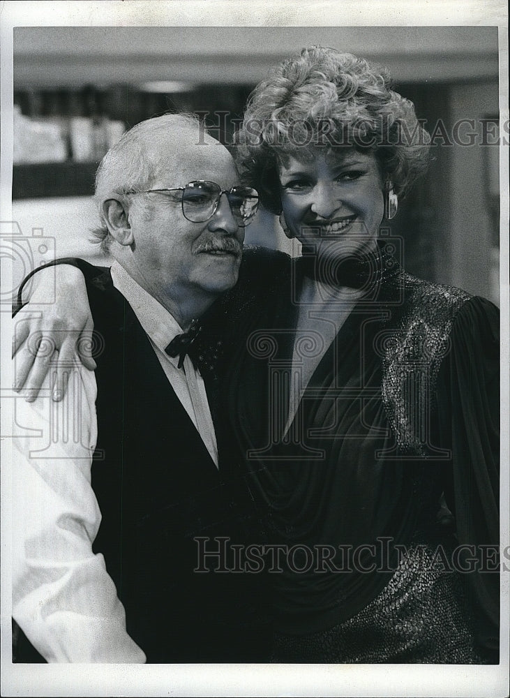 1986 Press Photo Barnard Hughes Actor Christine Ebersole Cavanaughs TV Show- Historic Images