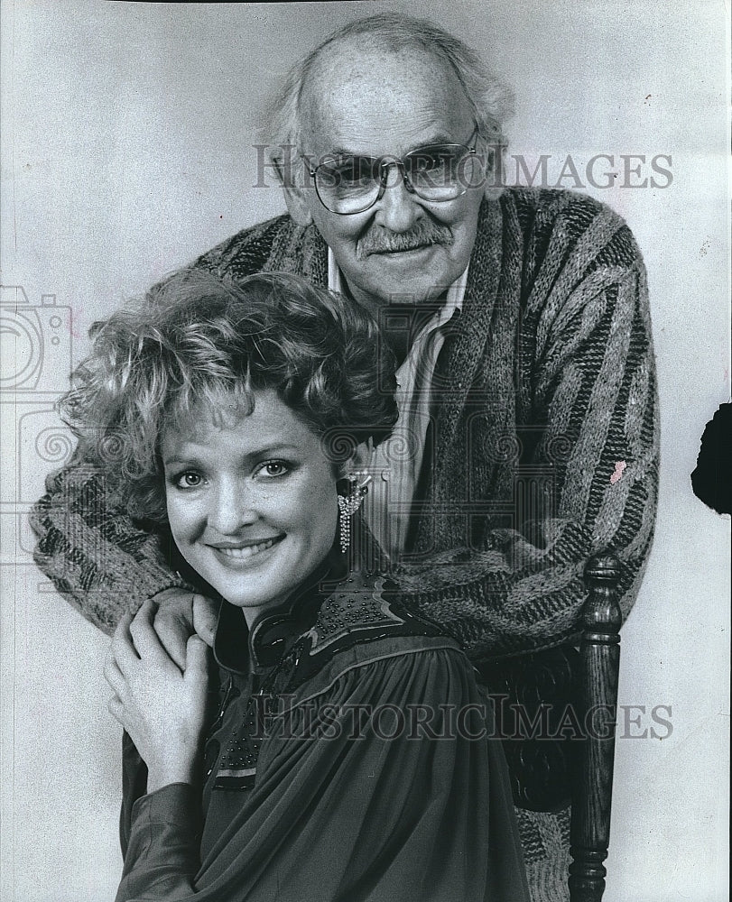 Press Photo Barnard Huges Actor Christine Ebersole Actress Cavanaughs Show TV- Historic Images