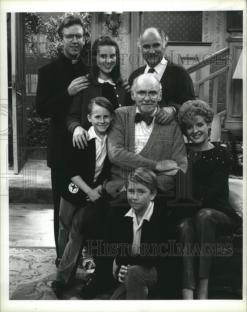 1986 Press Photo John Short Mary Tanner Danny Cooksey Barnard Hughes Cavanaughs- Historic Images