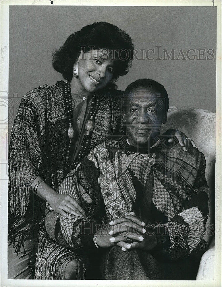 1986 Press Photo Bill Cosby and Phylicia Rashad in The Cosby Show- Historic Images