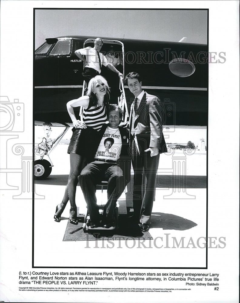 1996 Press Photo Courtney Love Woody Harrelson The People Vs. Larry  Flynt- Historic Images