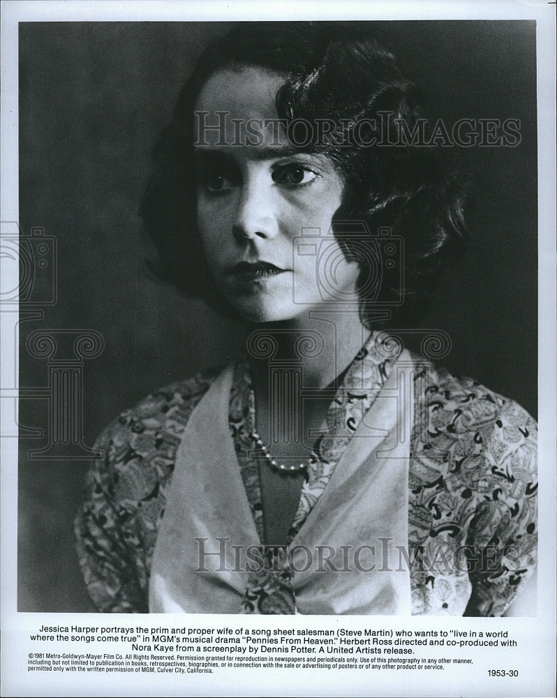 1981 Press Photo &quot;Pennies From Heaven&quot; Jessica Harper- Historic Images