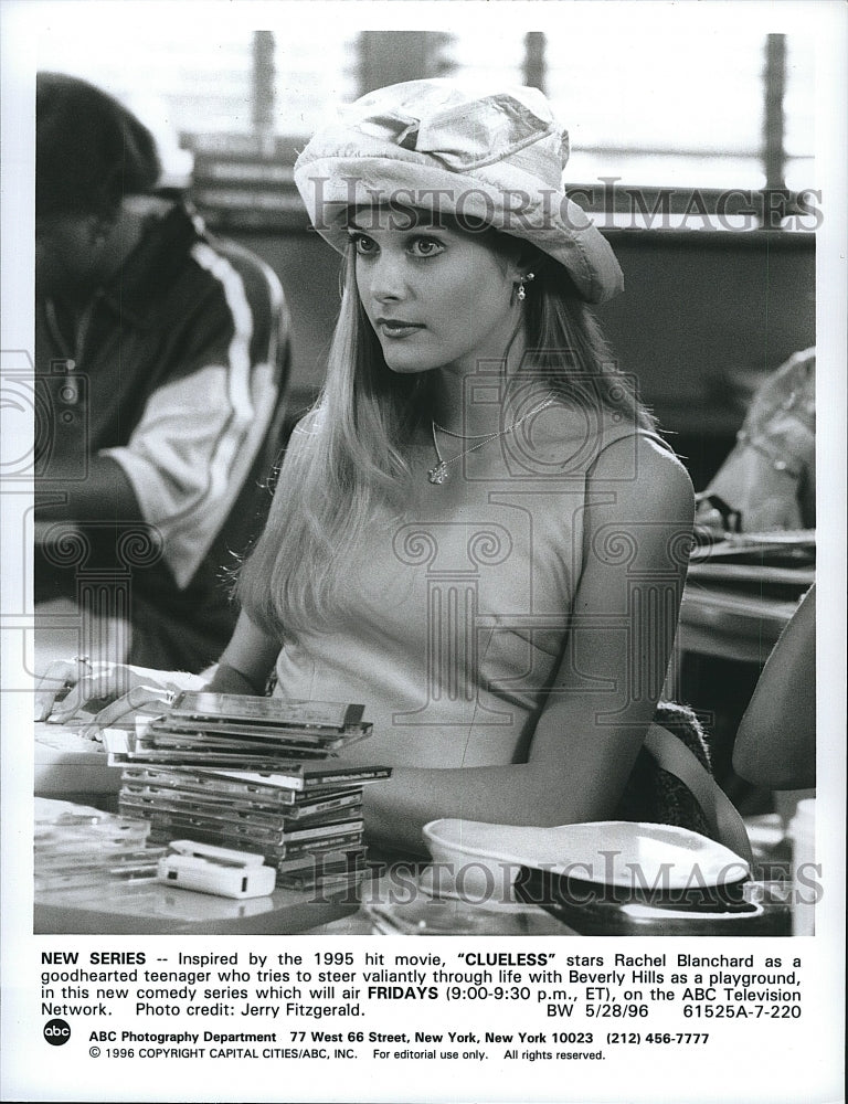 1996 Press Photo Actress Rachel Blanchard In &quot;Clueless&quot; - Historic Images