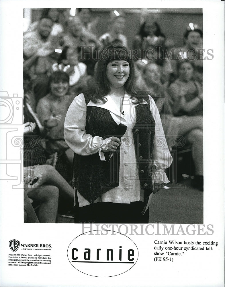 1995 Press Photo Carnie Wilson Hosts &quot;Carnie&quot;- Historic Images