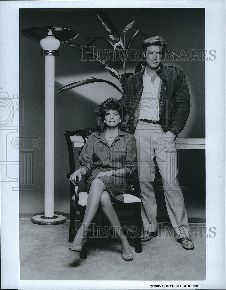 1985 Press Photo John James Actor Katharine Ross Actress Colbys Drama TV Show- Historic Images