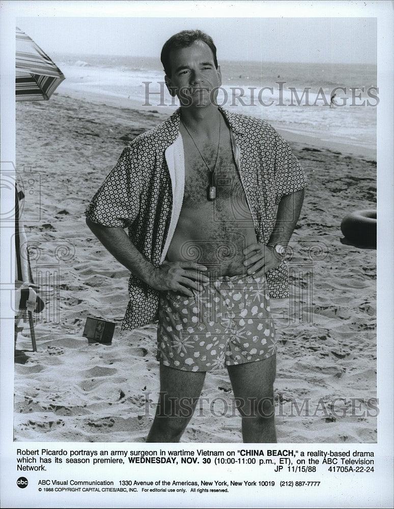 1988 Press Photo Robert Picardo American Actor China Beach Drama TV Series Show- Historic Images