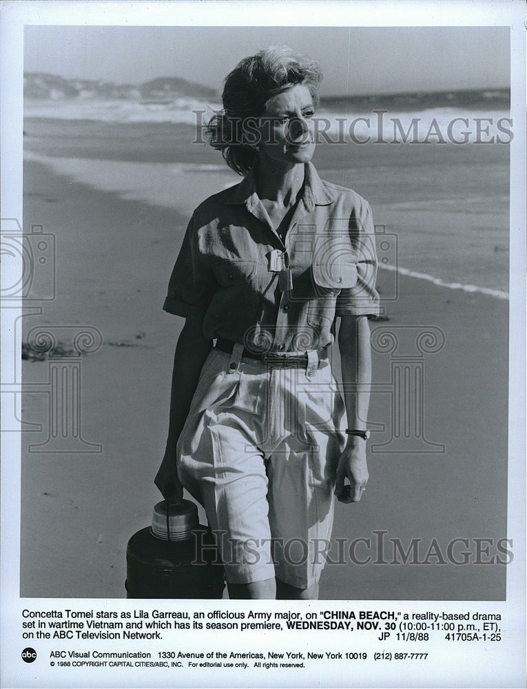 1988 Press Photo Concetta Tomei stars in &quot;China Beach&quot;- Historic Images