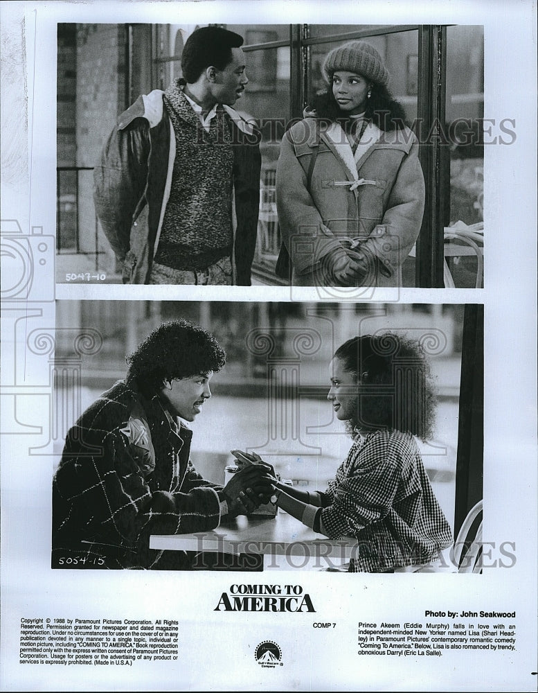 1988 Press Photo Eddie Murphy Actor Shari Headley Actress Coming To America Film- Historic Images