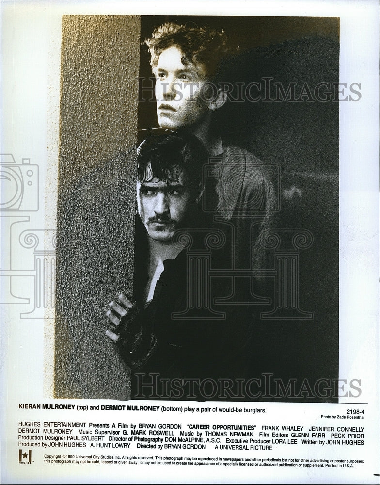 1990 Press Photo Kieran and Dermot Mulroney star in &quot;Career Opportunities&quot;- Historic Images