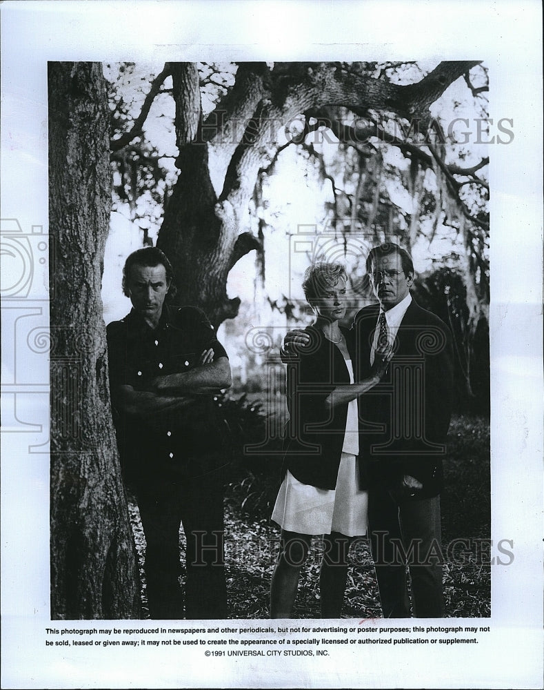 1991 Press Photo Actor Robert De Niro, Jessica Lange, Nick Nolte In Cape Fear- Historic Images