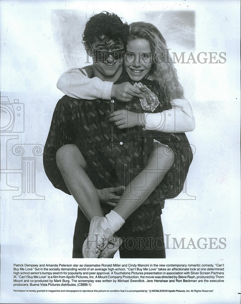 1987 Press Photo Can&#39;t Buy Me Love Film Portrait Patrick Dempsey Amanda Peterson- Historic Images