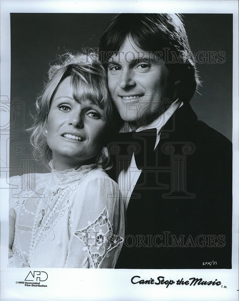 1980 Press Photo Can&#39;t Stop The Music Film Actors Bruce Jenner Valerie Perrine- Historic Images