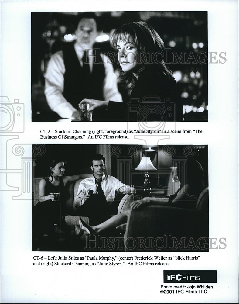 2001 Press Photo Stockard Channing, Julia Stiles, Frederick Weller- Historic Images