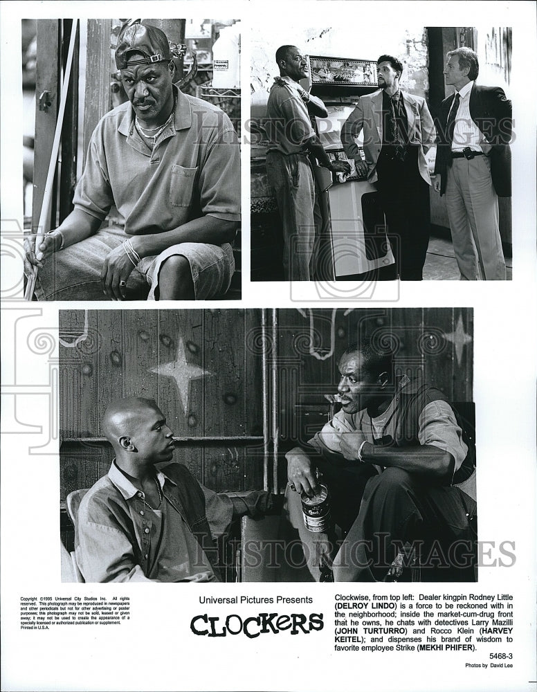 1995 Press Photo Clockers Film Delroy Lindo John Turturro Harvey Keitel Scenes- Historic Images