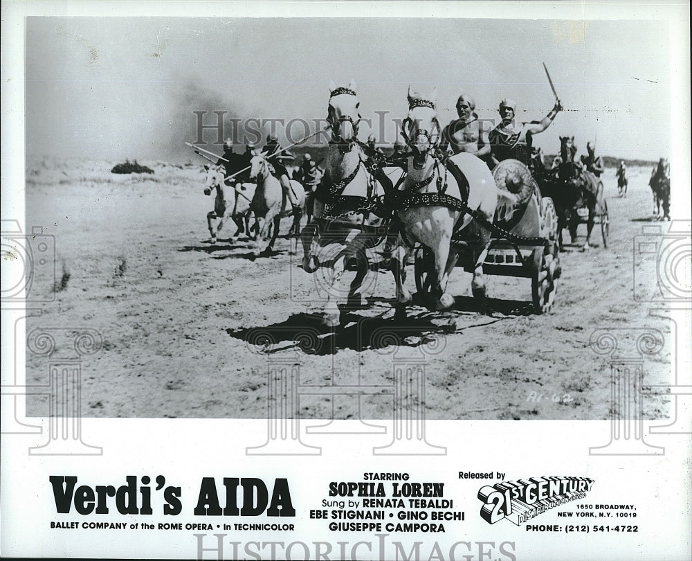 Press Photo Sophia Loren stars in Verdi&#39;&#39;s &quot;Aida&quot;- Historic Images