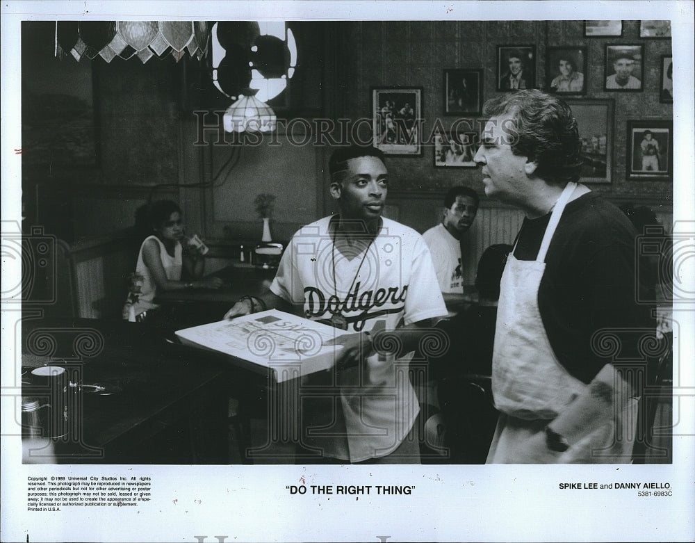 1989 Press Photo "Do The Right Thing" Spike Lee & Danny Aiello- Historic Images
