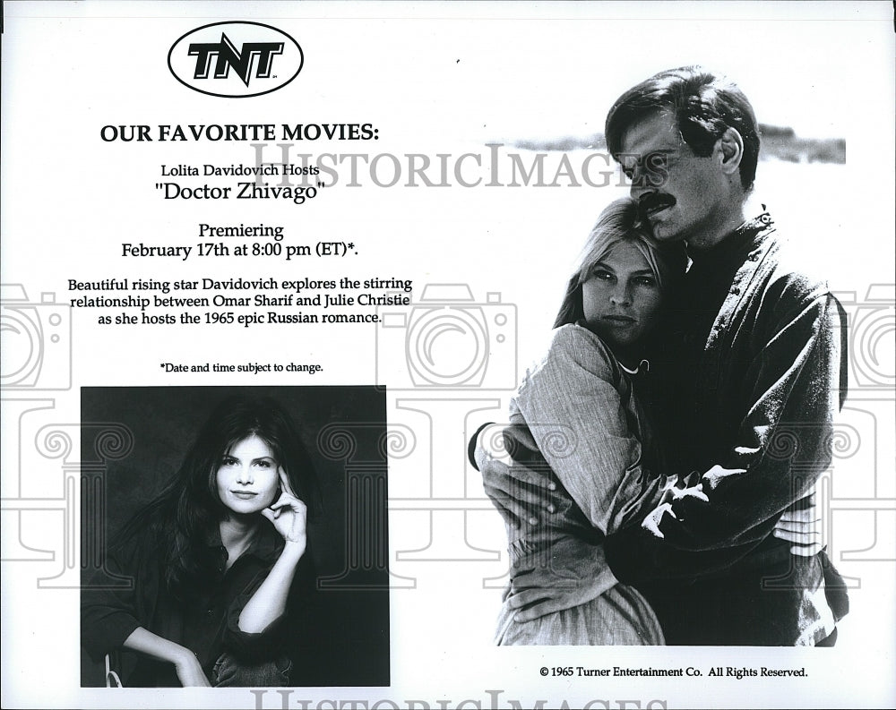 1965 Press Photo Lolita Davidovich Hosts Doctor Zhivago Omar Sharif Actor- Historic Images