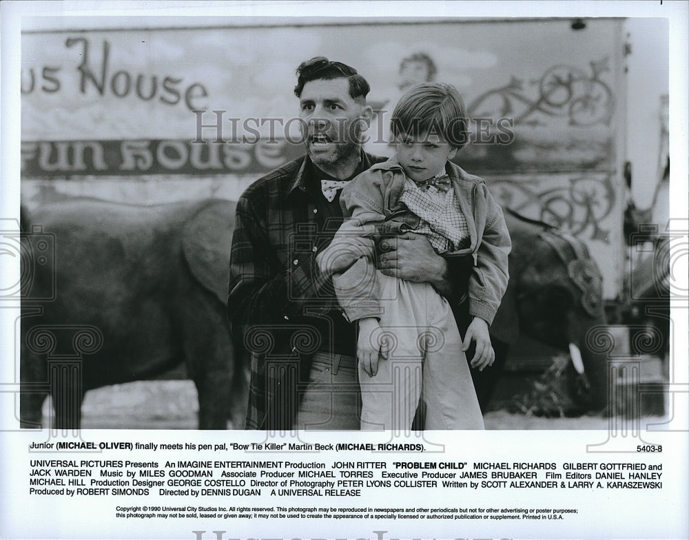 1990 Press Photo Michael Oliver Actor Michael Richards Problem Child Movie Film- Historic Images