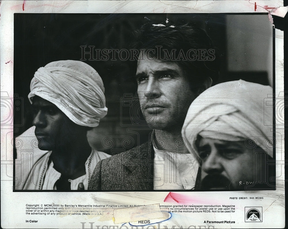 1981 Press Photo Warren Beatty in "Reds"- Historic Images