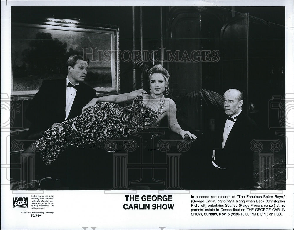 1994 Press Photo Christopher Rich &amp; Paige French in &quot;The George Carlin Show&quot;- Historic Images