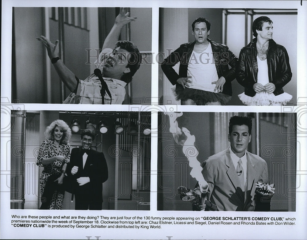 Press Photo &quot;George Schlatter&#39;s Comedy Club&quot; features Chaz Elstner, Daniel Rosen- Historic Images