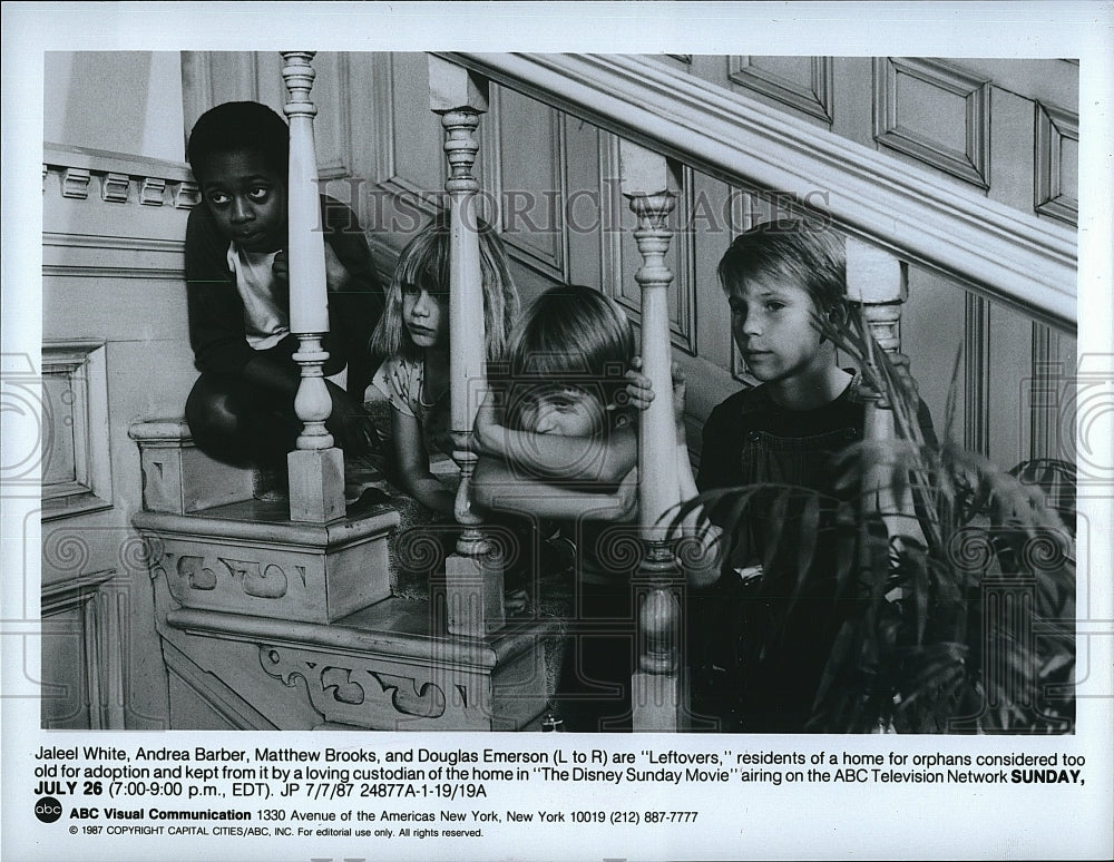 1987 Press Photo Jaleel White Andrea Barber Matthew Brooks Douglas Emerson- Historic Images