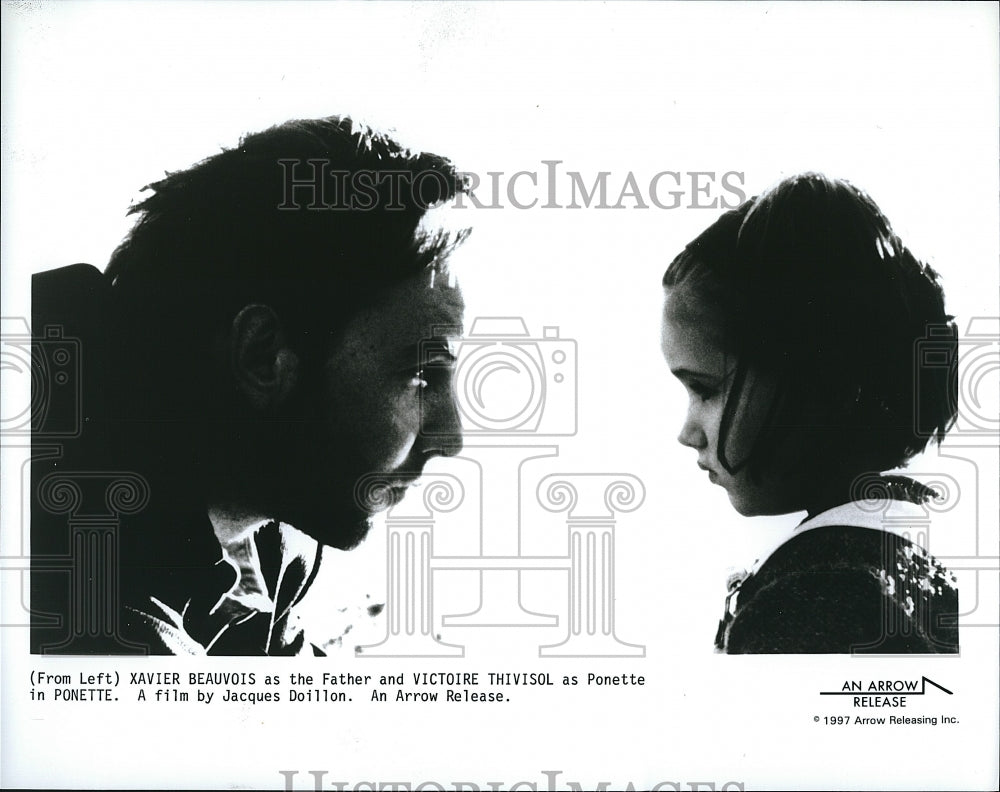 1997 Press Photo Xavier Beauvois, Victoire Thivisol &quot;Ponette&quot;- Historic Images