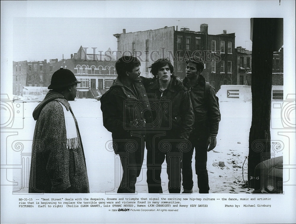 1984 Press Photo Actor Leon Grant &amp; Franc Reyes in &quot;Beat Street&quot;- Historic Images