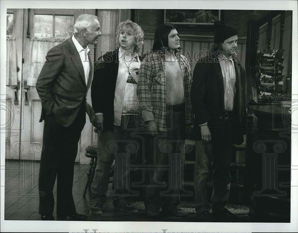 1989 Press Photo Acotr Johnny Carson &amp; The Darryl&#39;s of &quot;Newhart&quot;- Historic Images