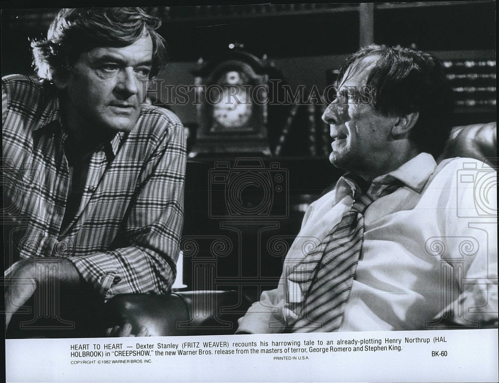 1982 Press Photo Fritz Weaver Hal Holbrook Creepshow- Historic Images