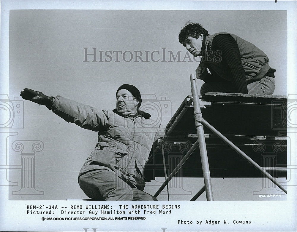 1985 Press Photo Reno Williams The Adventure Begins Guy Hamilton Fred Ward- Historic Images