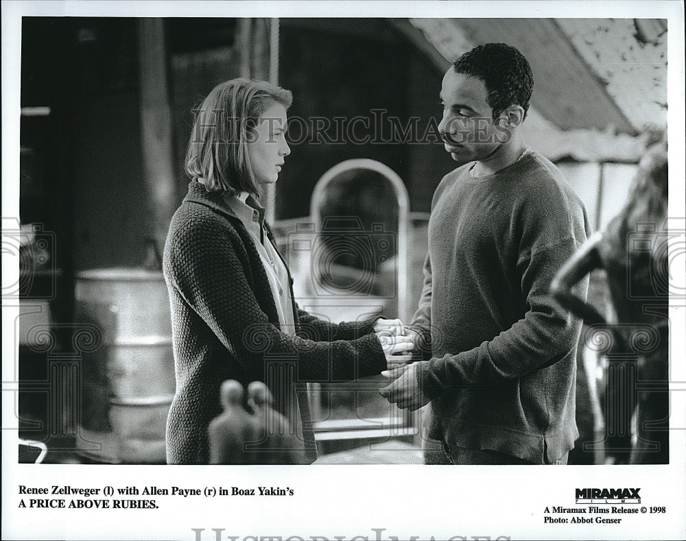 1998 Press Photo Renee Zellweger and Allen Payne in &quot;A Price Above Rubies&quot;- Historic Images