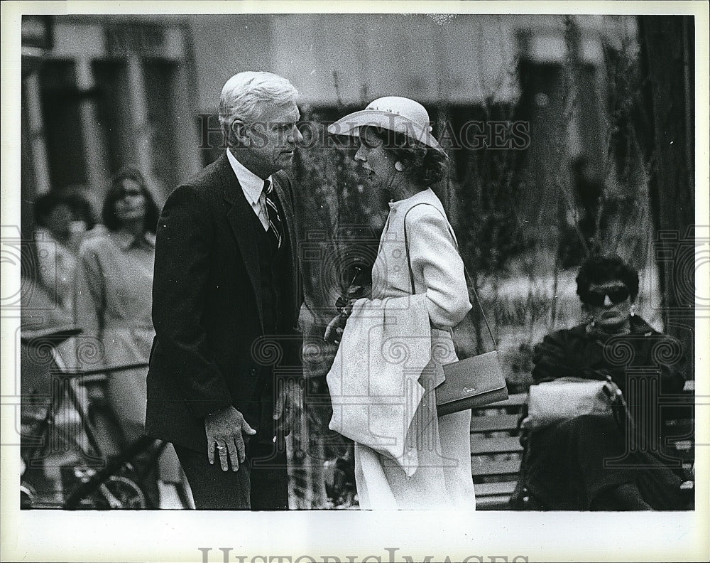 1987 Press Photo &quot;Harry &amp; the Law&quot; Peter Graves, Barbara Babcock- Historic Images