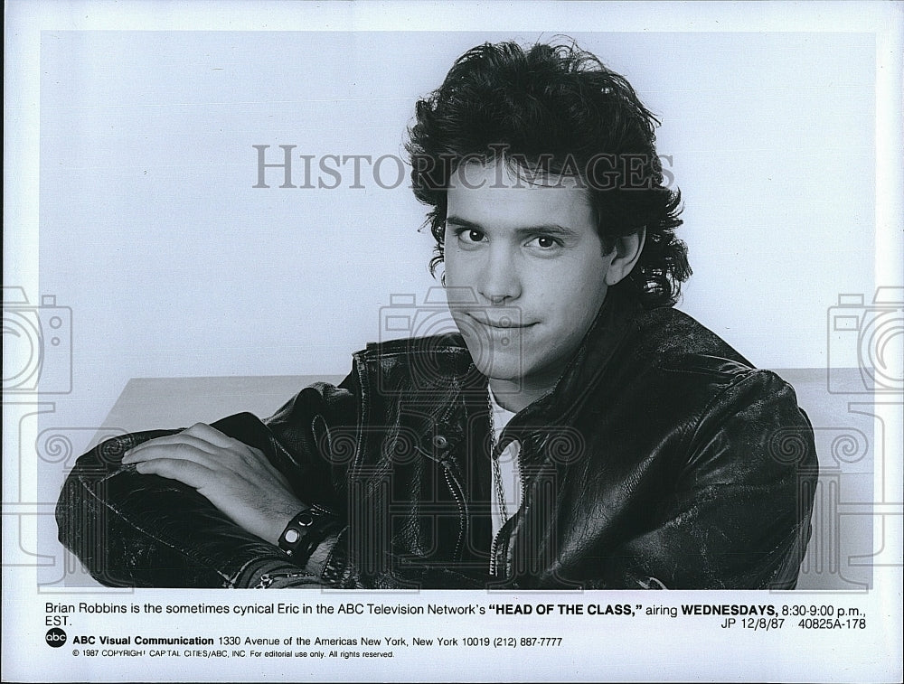 1987 Press Photo &quot;Head of the Class&quot; Brian Robbins stars- Historic Images