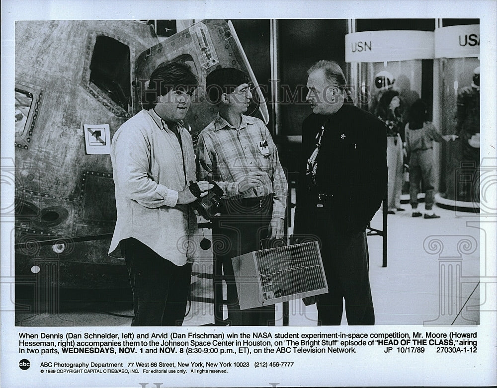 1989 Press Photo &quot;Head of the Class&quot; Howard Hesseman ,D Schneider, D Frishman- Historic Images