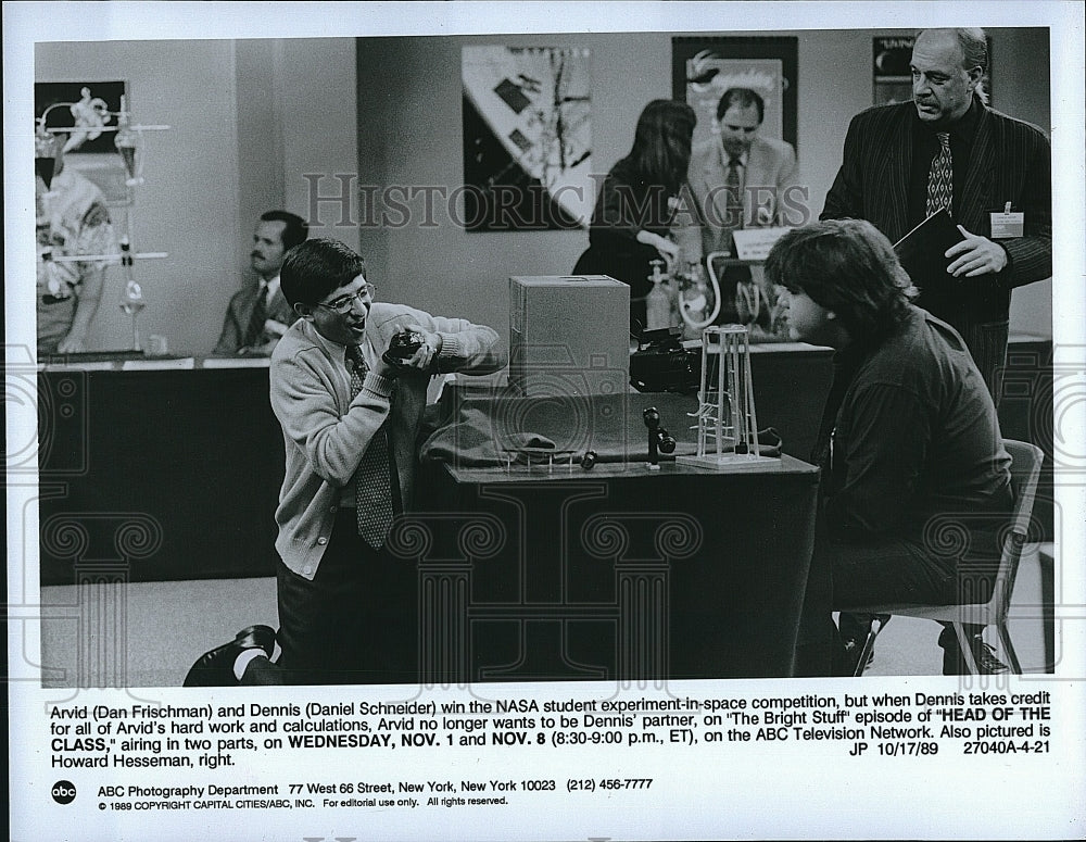 1989 Press Photo &quot;Head of the Class&quot; Howard Hesseman , D Schneider, D Frischman- Historic Images