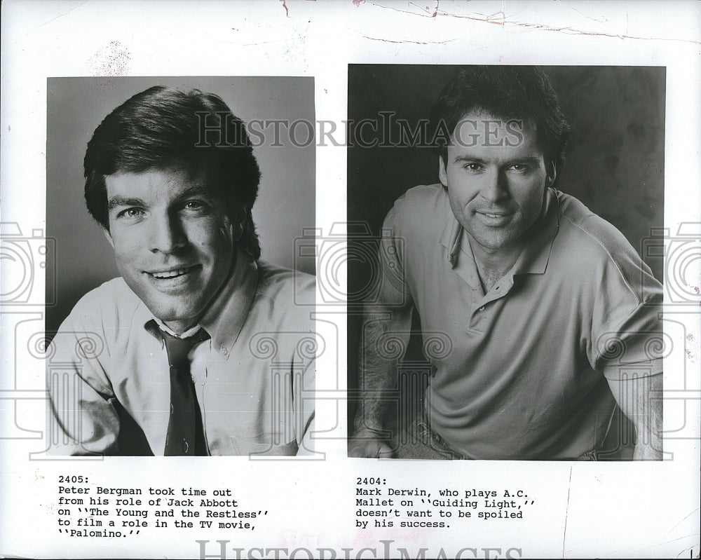 1993 Press Photo Peter Bergman of &quot;The Young and the Restless&quot;, and Mark Derwin - Historic Images