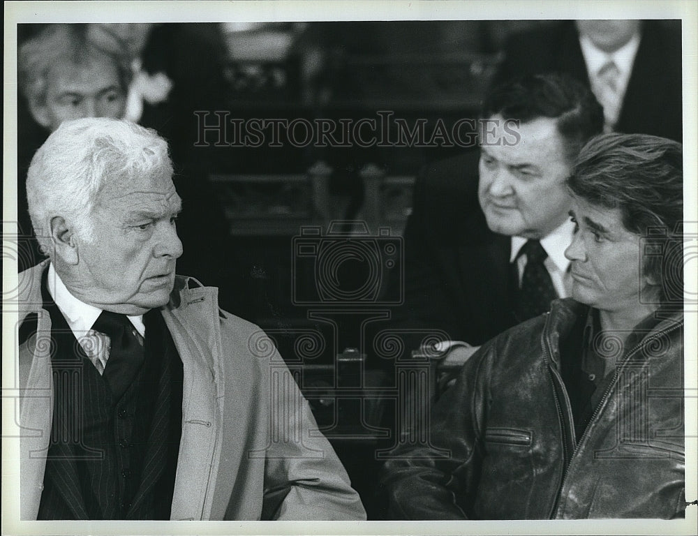 1986 Press Photo Eddie Albert Highway to Heaven Michael Landon- Historic Images