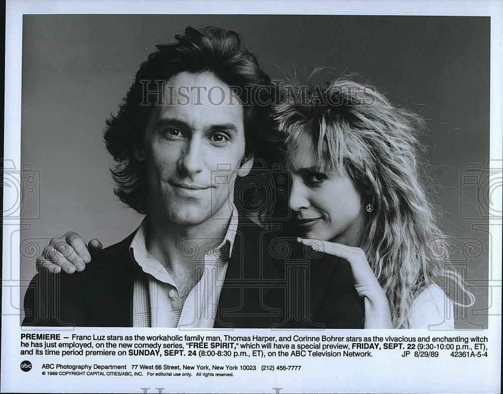 1989 Press Photo Frank Luz and Corinne Bohrer in &quot;Free Spirit&quot;- Historic Images