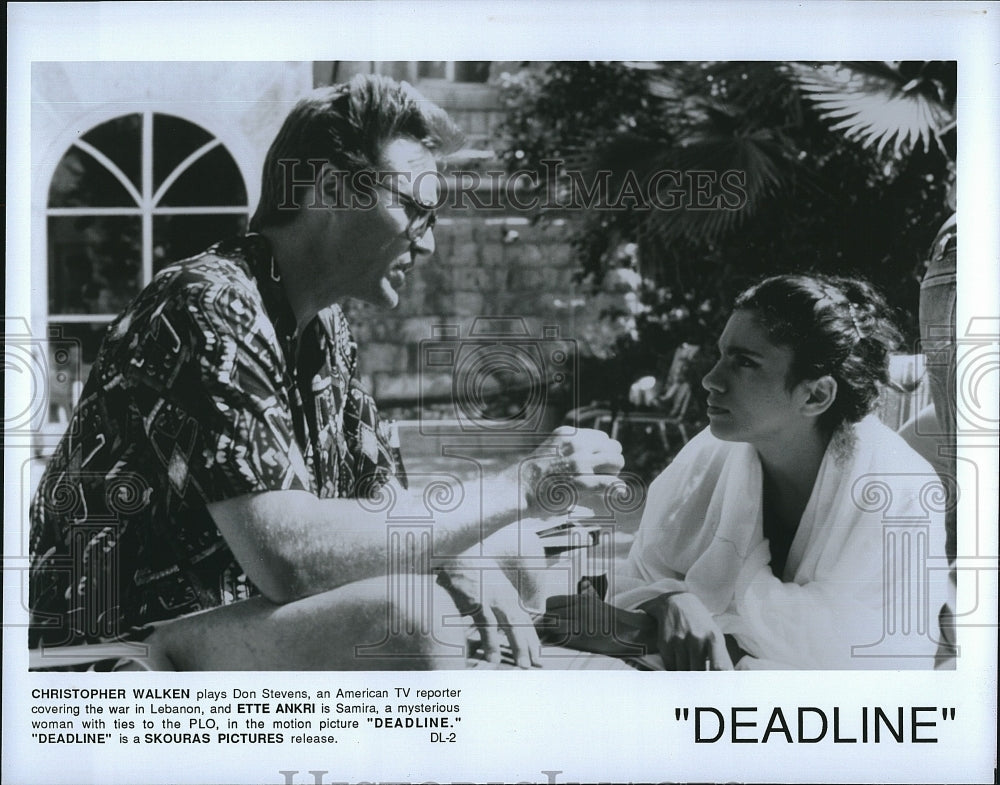 1987 Press Photo Christopher Walken &amp; Ette Ankri Star In &quot;Deadline&quot;- Historic Images