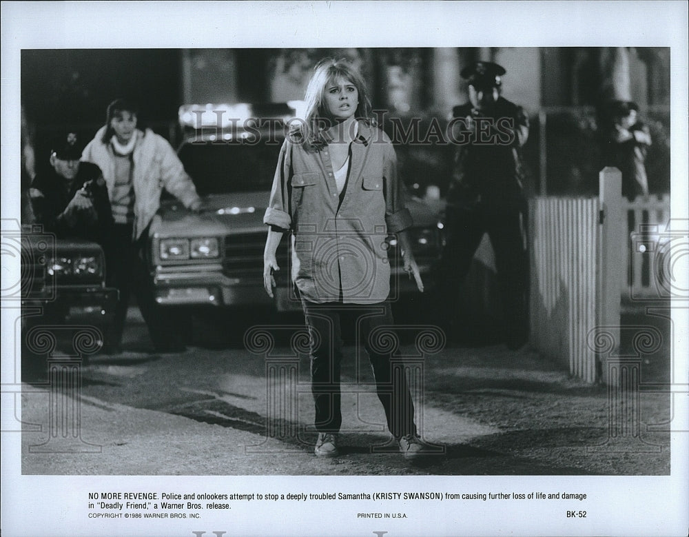 1986 Press Photo Kristy Swanson Movie Actress Deadly Friend- Historic Images